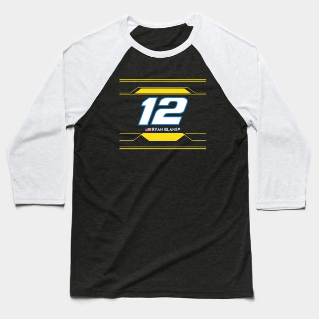 Ryan Blaney #12 2023 NASCAR Design Baseball T-Shirt by AR Designs 